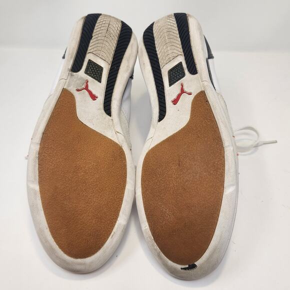 Puma Ferrari Driving Force Mid SF Sneaker Men Size 9 White Leather Athletic Shoe